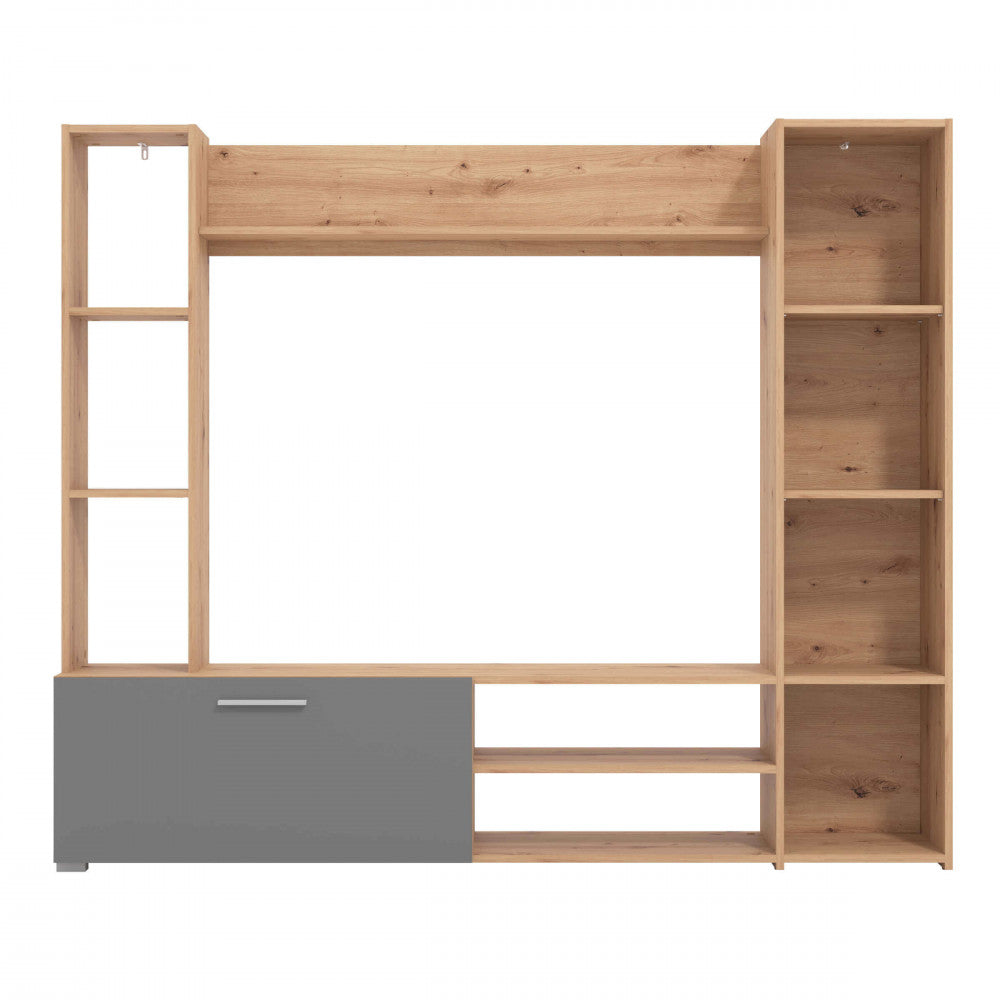 11011456 soggiornos mataro rovere artigiano e grigio grafite