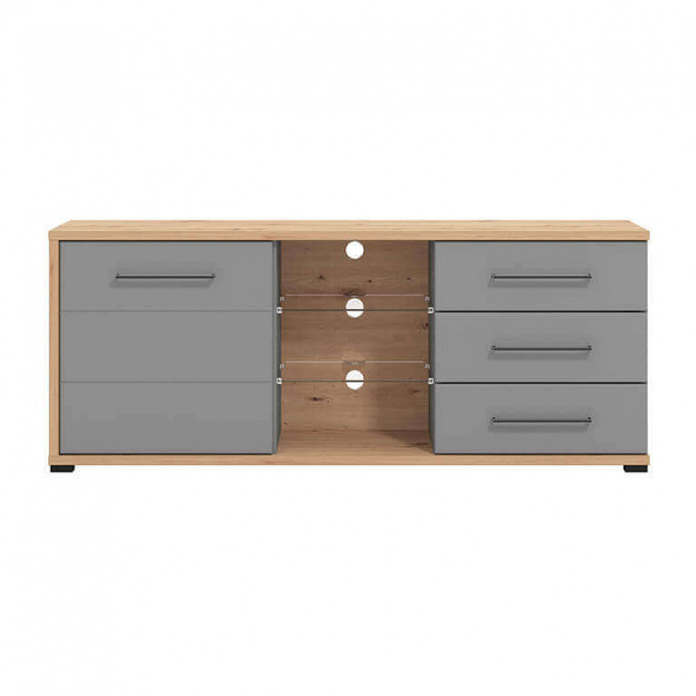 11011464 tv mensola lisabon tv rovere artigiano e grigio grafite