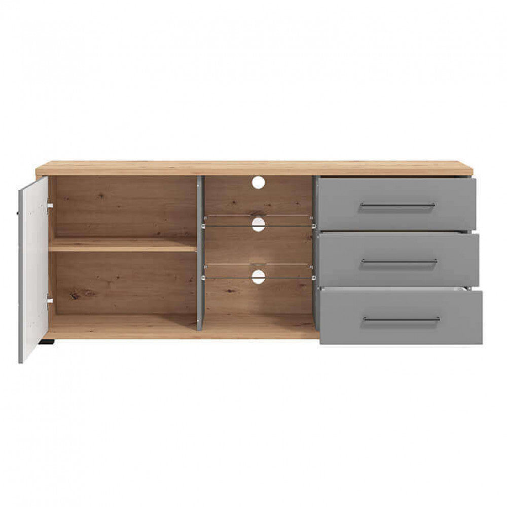 11011464 tv mensola lisabon tv rovere artigiano e grigio grafite