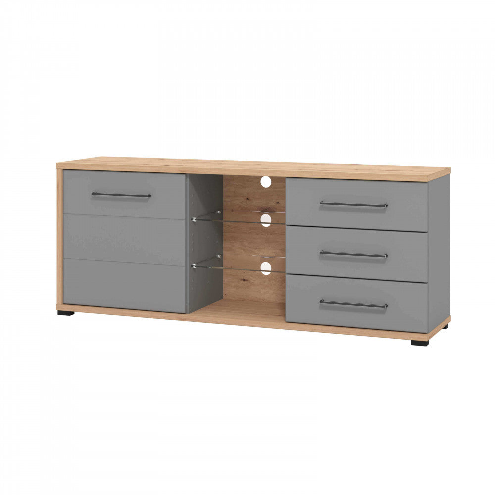 11011464 tv mensola lisabon tv rovere artigiano e grigio grafite