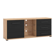 11011519 Lusitania TV shelf in artisan oak and black