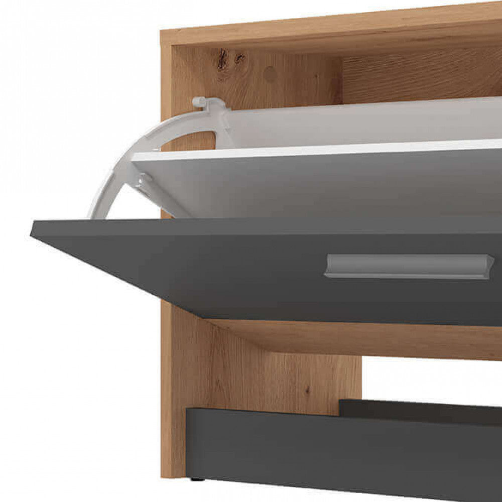 11011705 Rimini entrance in artisan oak and graphite grey