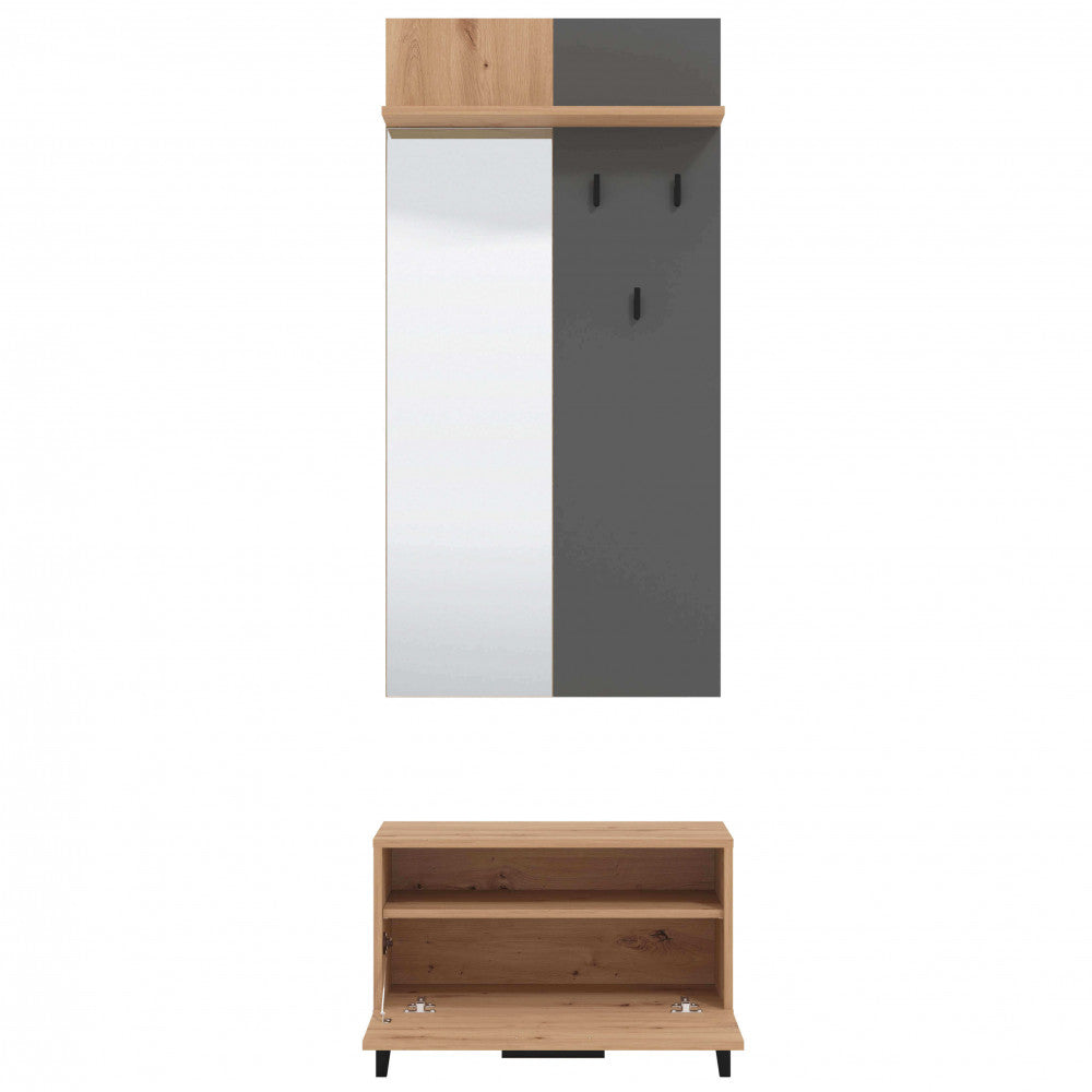 11011706 Terni entrance in artisan oak and graphite grey