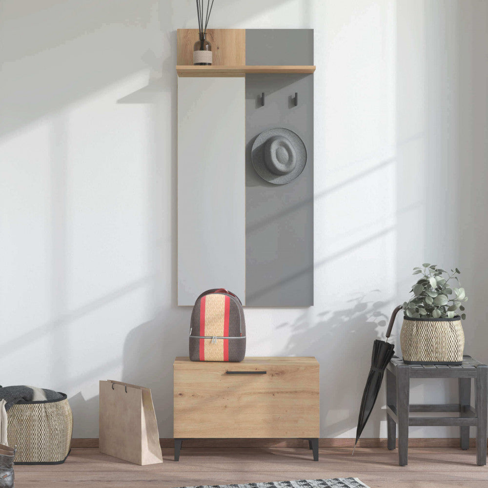 11011706 Terni entrance in artisan oak and graphite grey