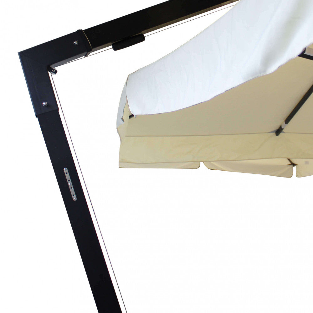 Ombrellone venere nero de luxe p/l 3 x 4