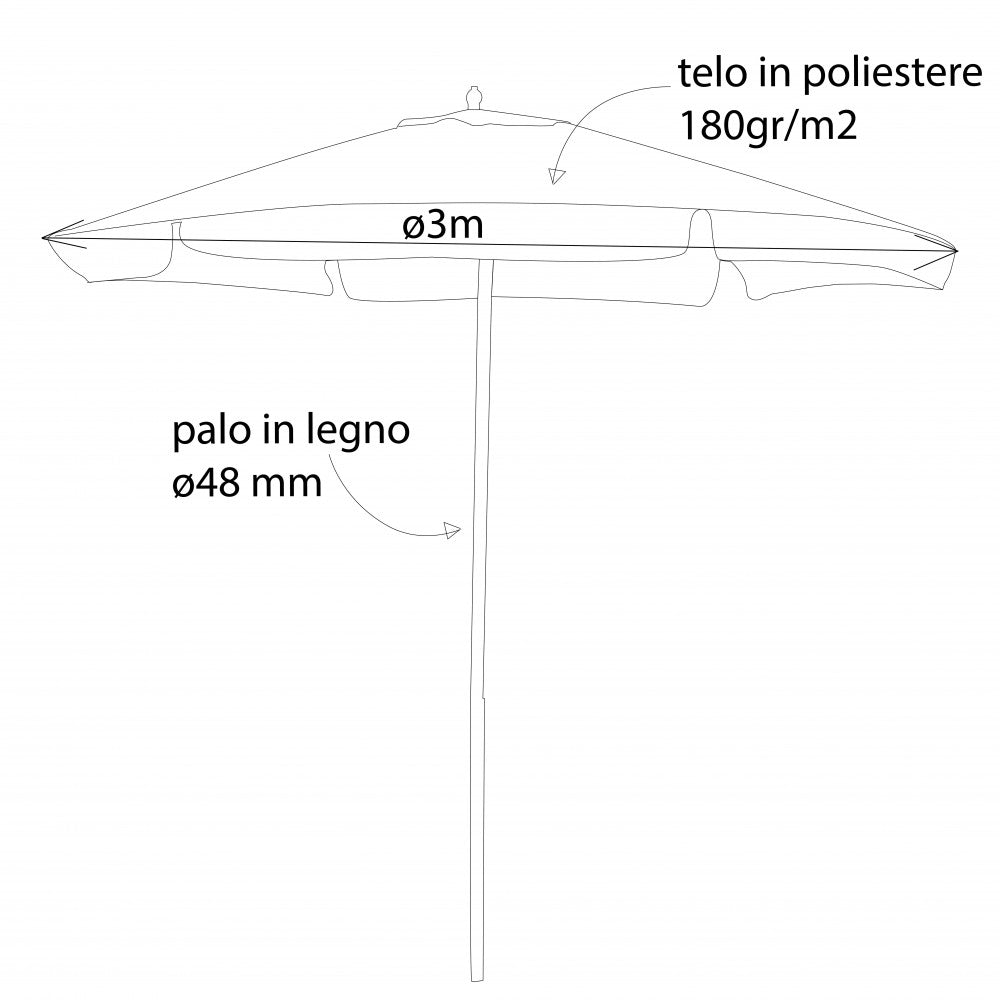 Ombrellone fantasy p/c ø 3