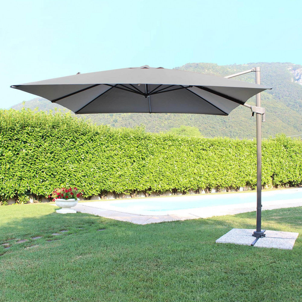 Newton black umbrella p/l 2 x 3 grey canopy