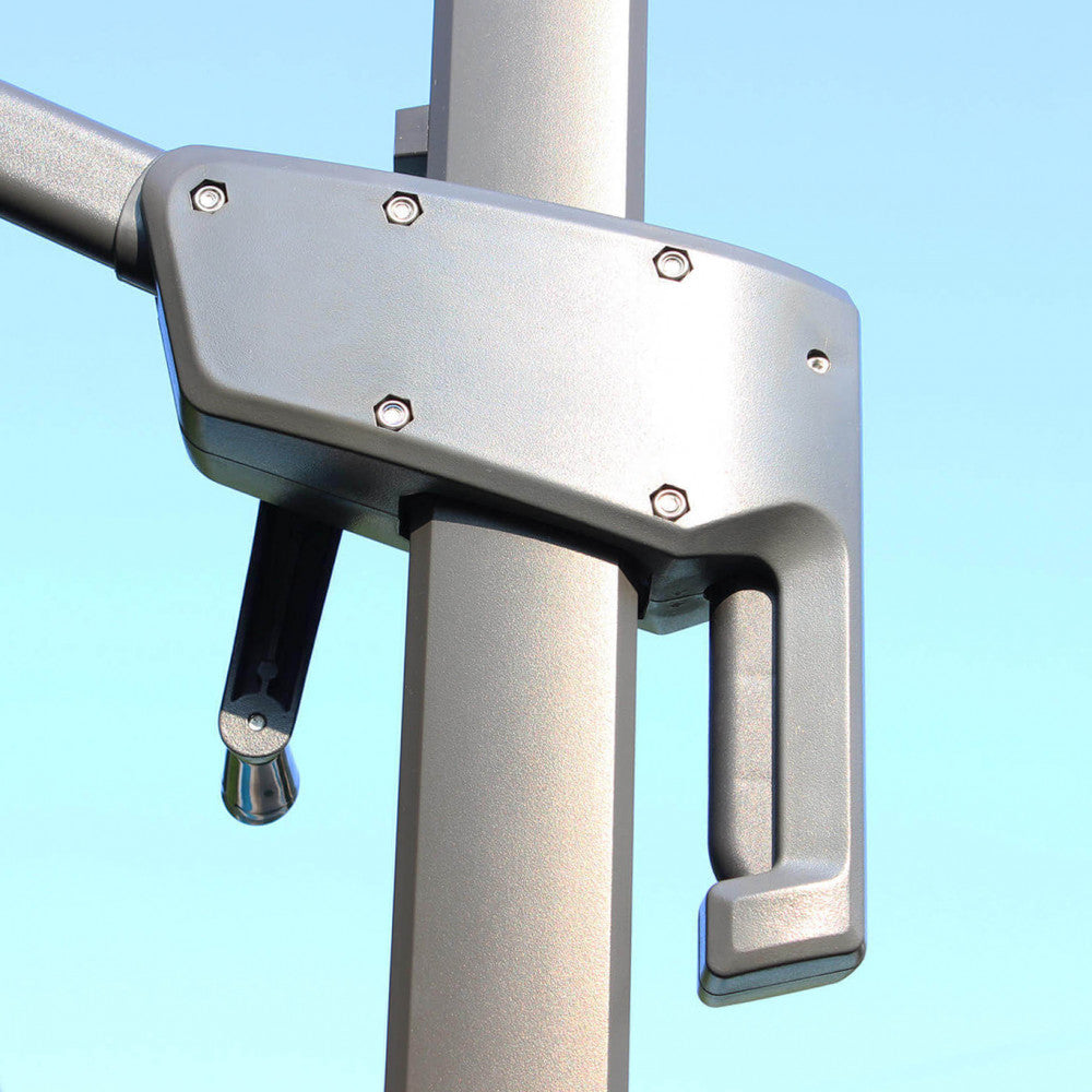 Ombrellone newton nero p/l 2 x 3 telo grigio