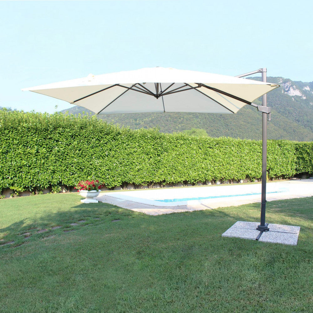 Newton black umbrella p/l 2 x 3 ecru canvas