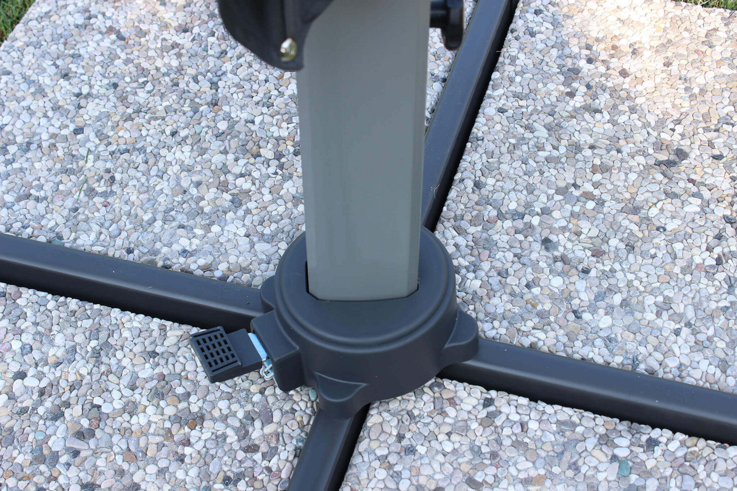 Ombrellone darwin grigio p/l 3 x 4 telo grigio