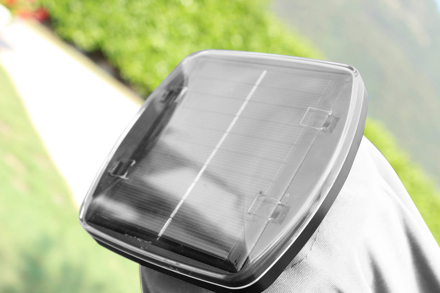 3 x 3 Pitagora anthracite LED umbrella with grey canopy