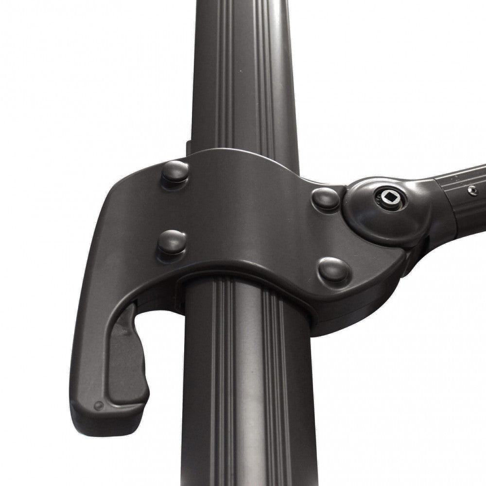 Ombrellone nettuno lux nero p/l 3 x 3 telo taupe