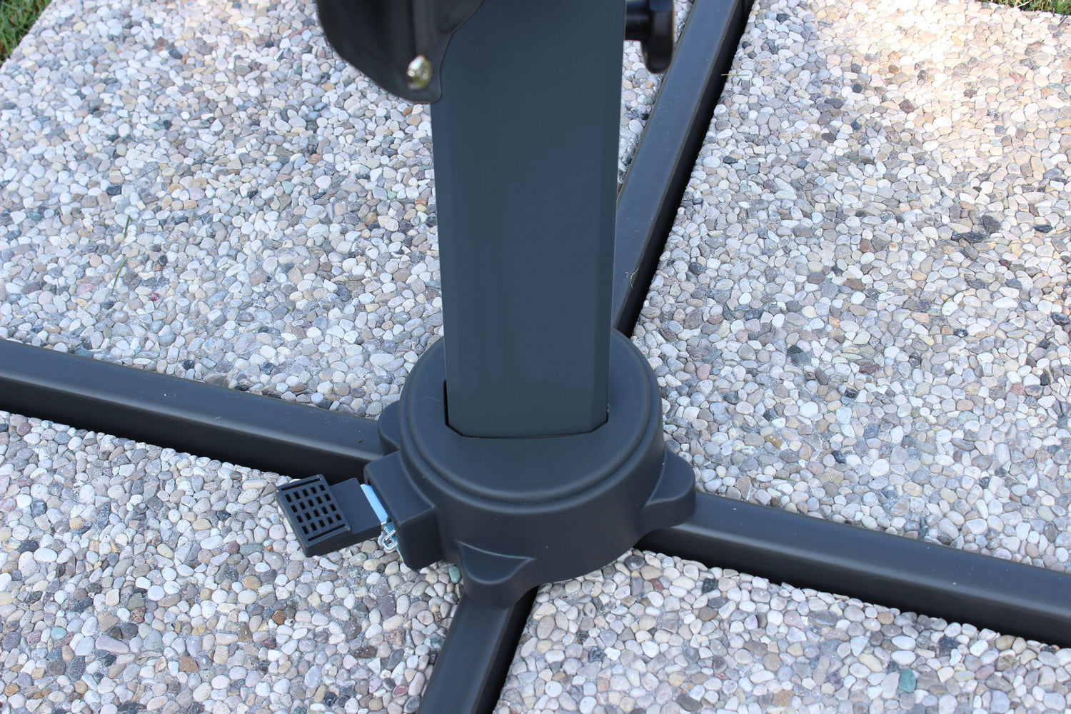 Ombrellone darwin antracite p/l 3 x 4 telo ecru