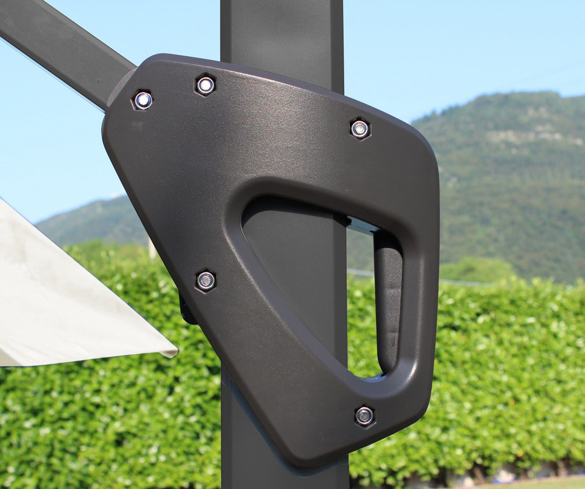 Ombrellone darwin antracite p/l 3 x 4 telo ecru