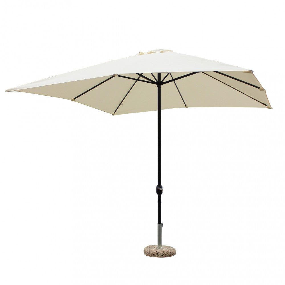 Ombrellone mercurio 3 x 3 p/c nero telo ecru