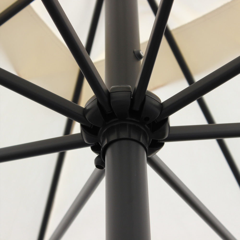 Ombrellone mercurio 3 x 3 p/c nero telo ecru