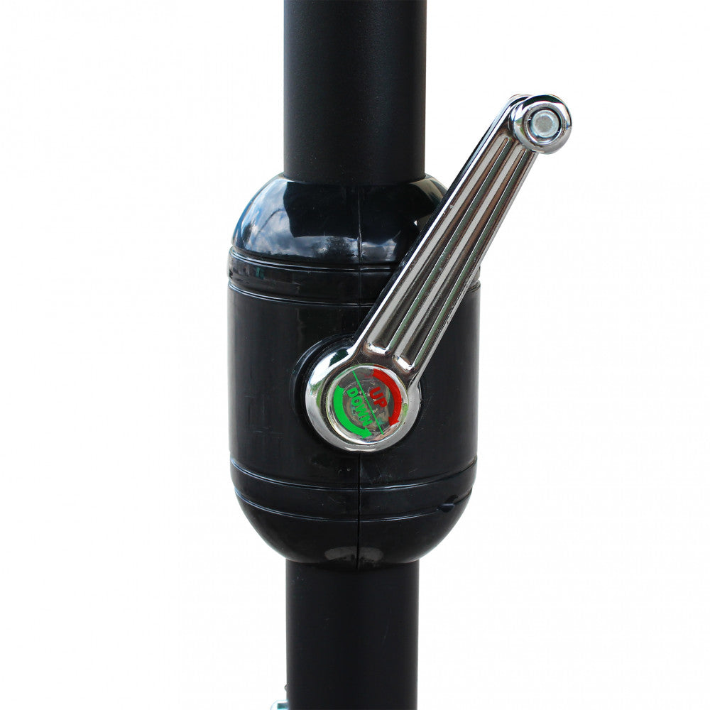 Ombrellone mercurio 3 x 3 p/c nero telo verde