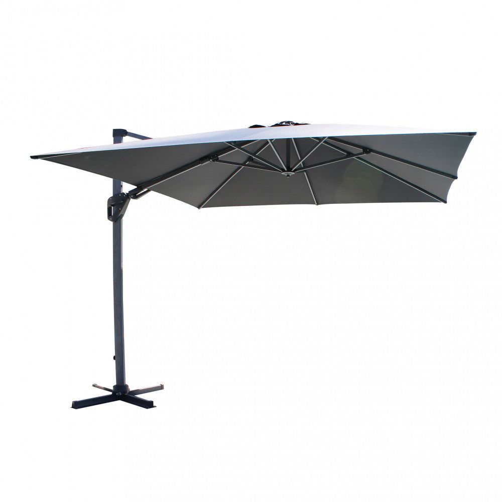 Ombrellone mendel grgio effetto legno p/l 3 x 3 grigio