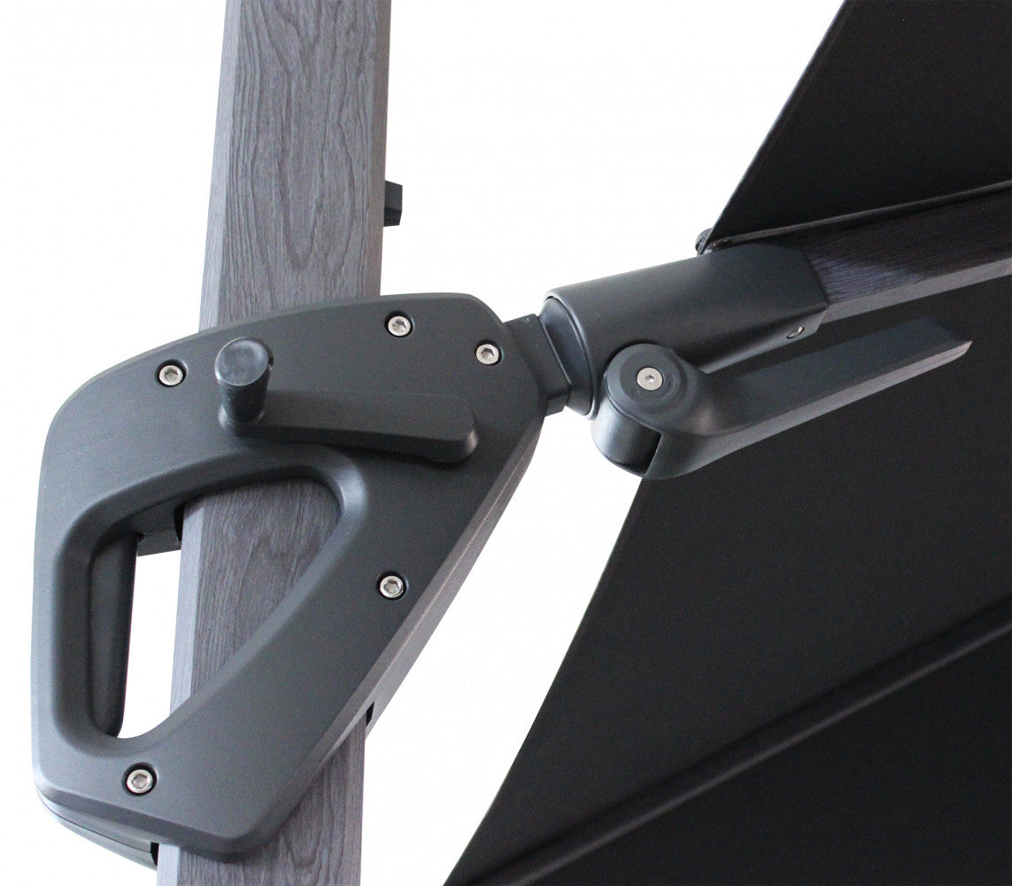 Ombrellone mendel grgio effetto legno p/l 3 x 3 grigio