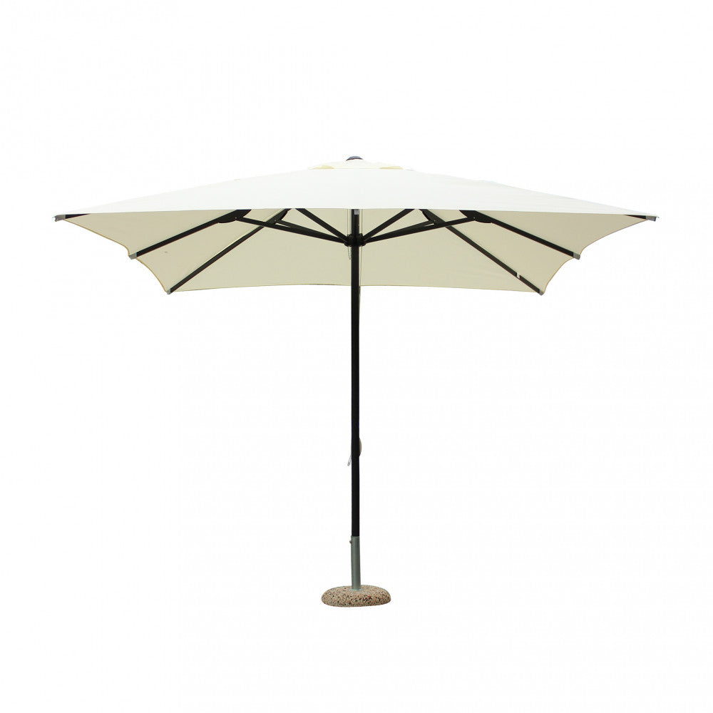 Ombrellone brian p/c nero 3 x 3 telo beige