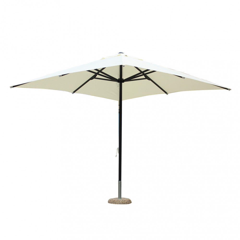 Ombrellone brian p/c nero 3 x 3 telo beige