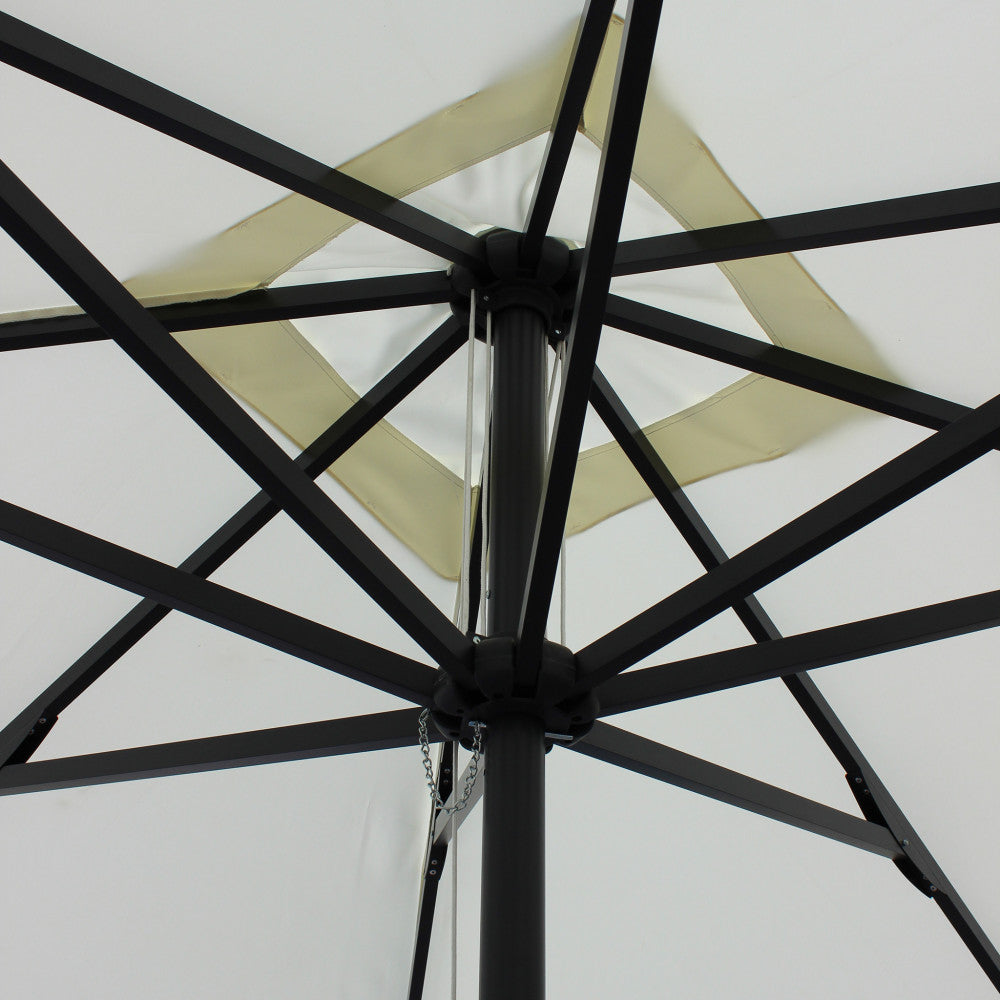 Ombrellone brian p/c nero 3 x 3 telo beige