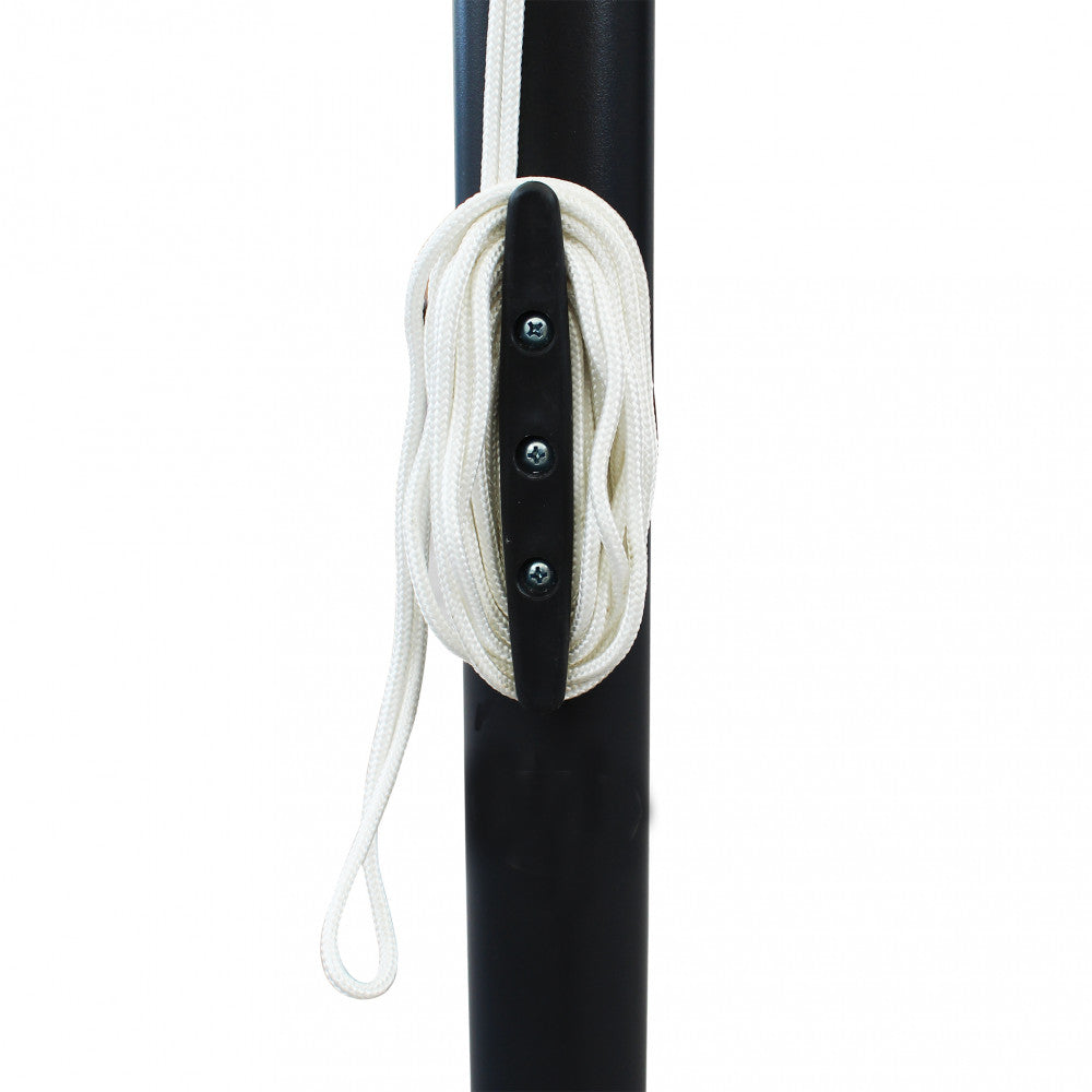 Ombrellone brian p/c nero 3 x 3 telo beige