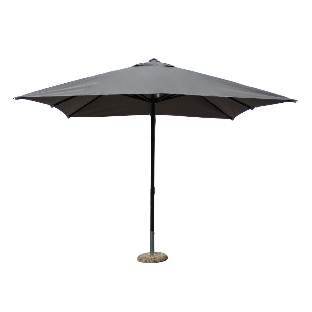 Ombrellone brian p/c nero 3 x 3 telo grigio