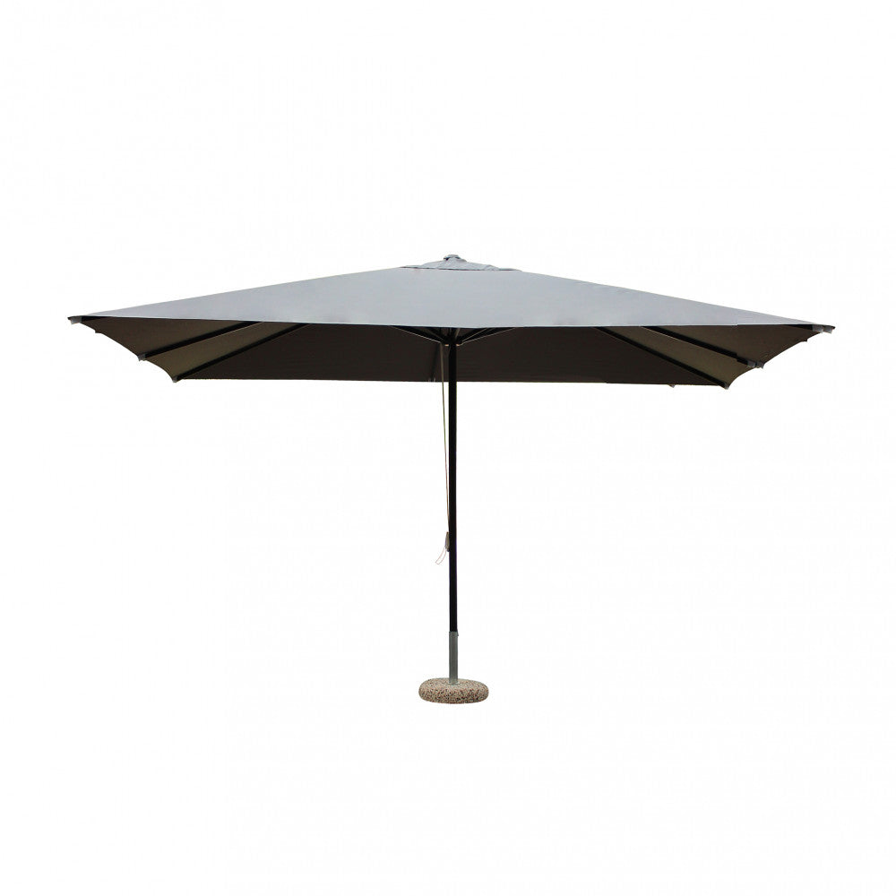 Ombrellone brian p/c nero 3 x 4 telo grigio