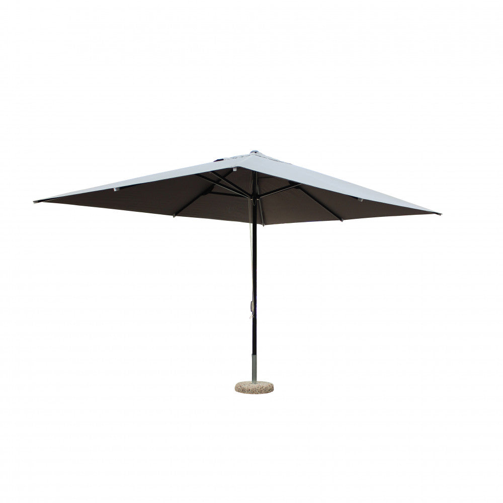 Ombrellone brian p/c nero 3 x 4 telo grigio