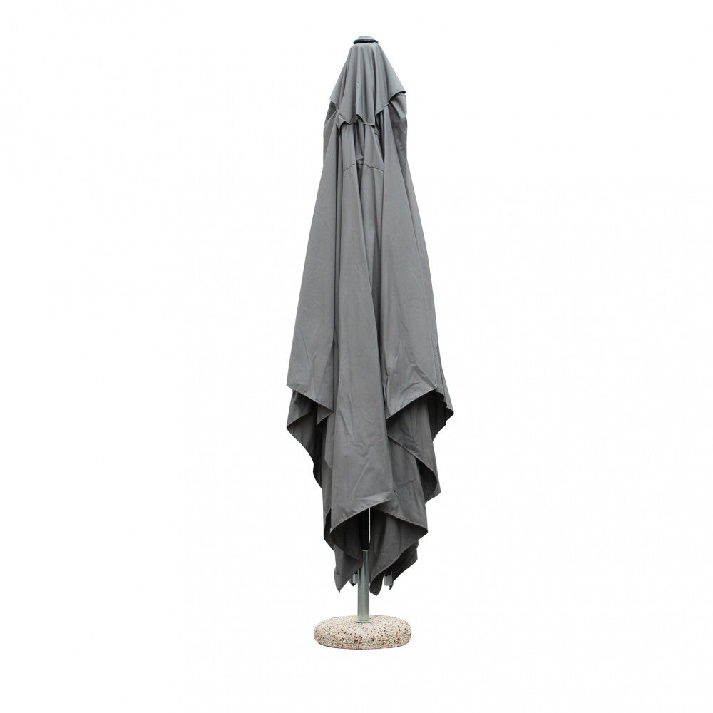 Ombrellone brian p/c nero 3 x 4 telo grigio