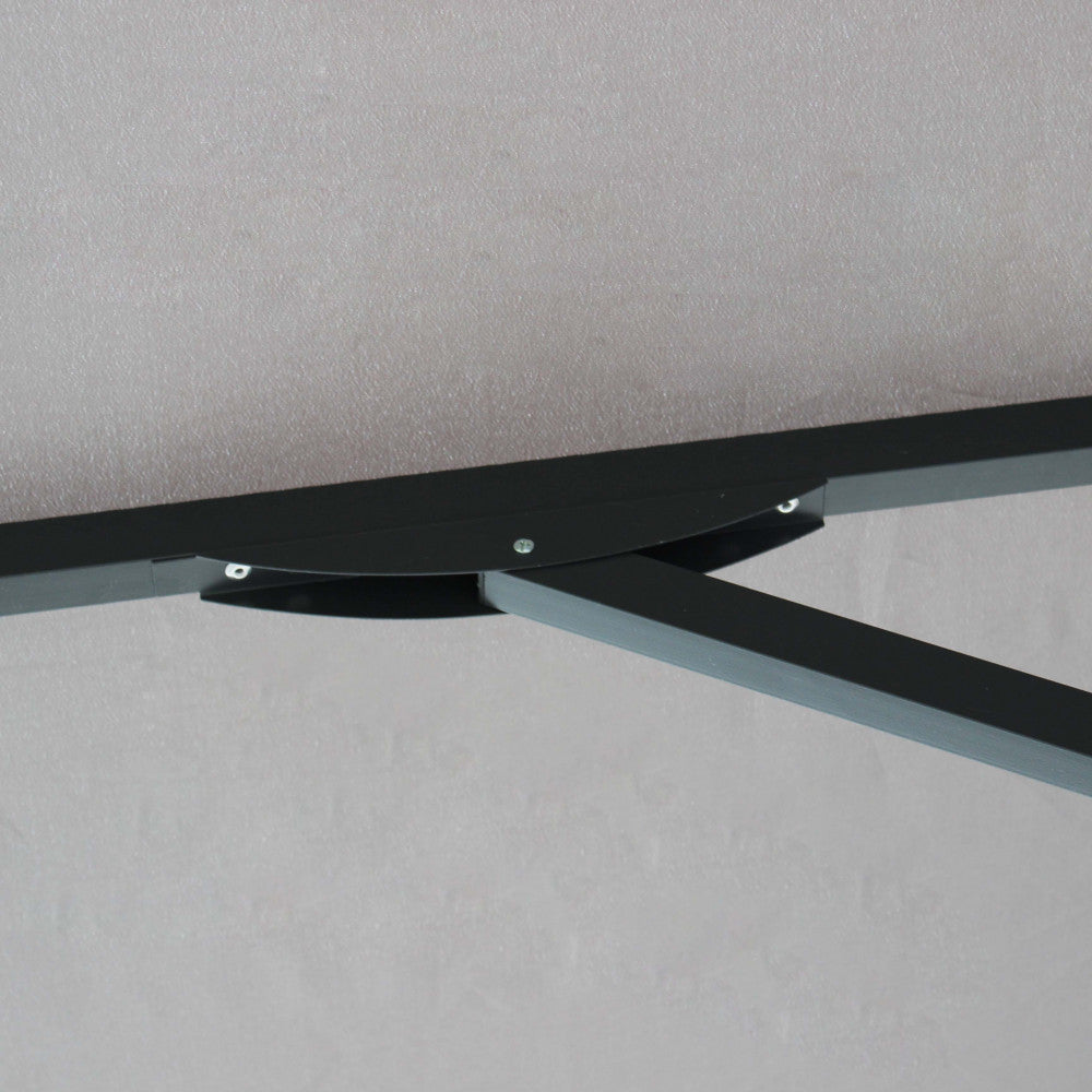 Ombrellone brian p/c nero 3 x 4 telo grigio