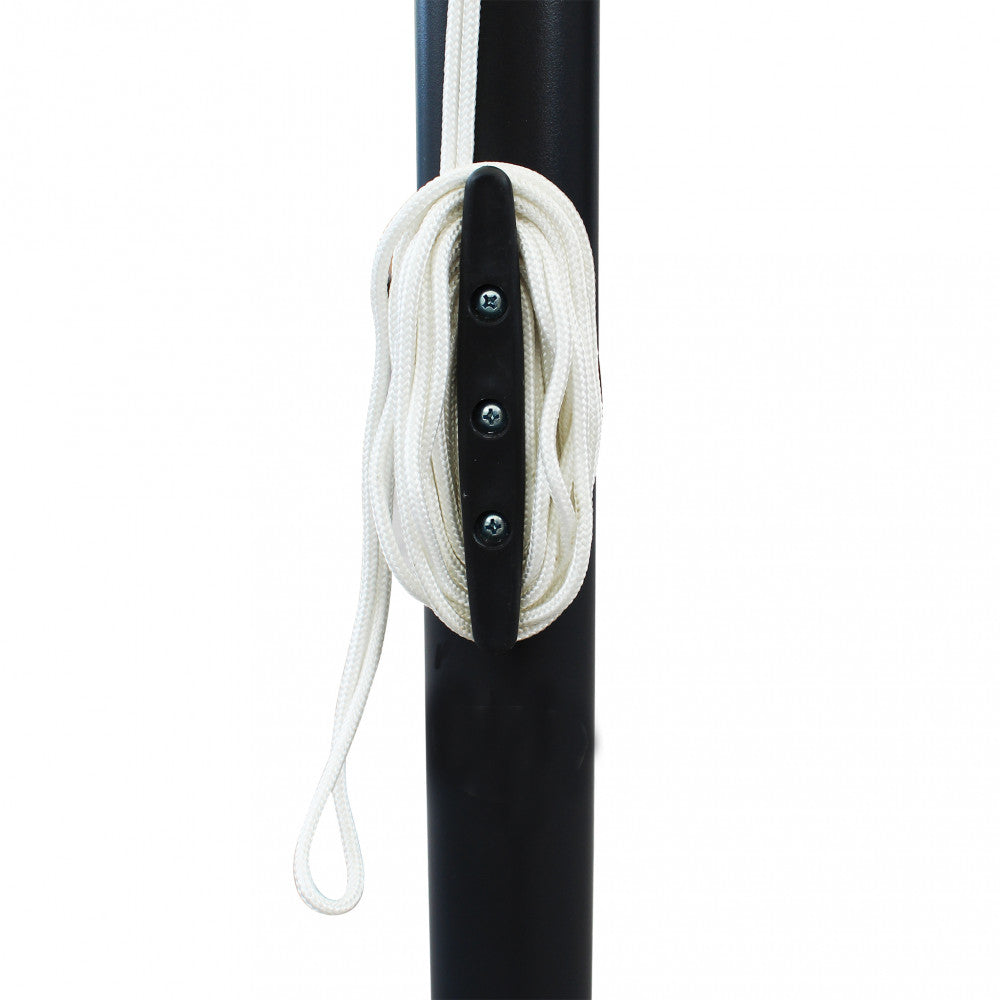 Ombrellone brian p/c nero 3 x 4 telo grigio