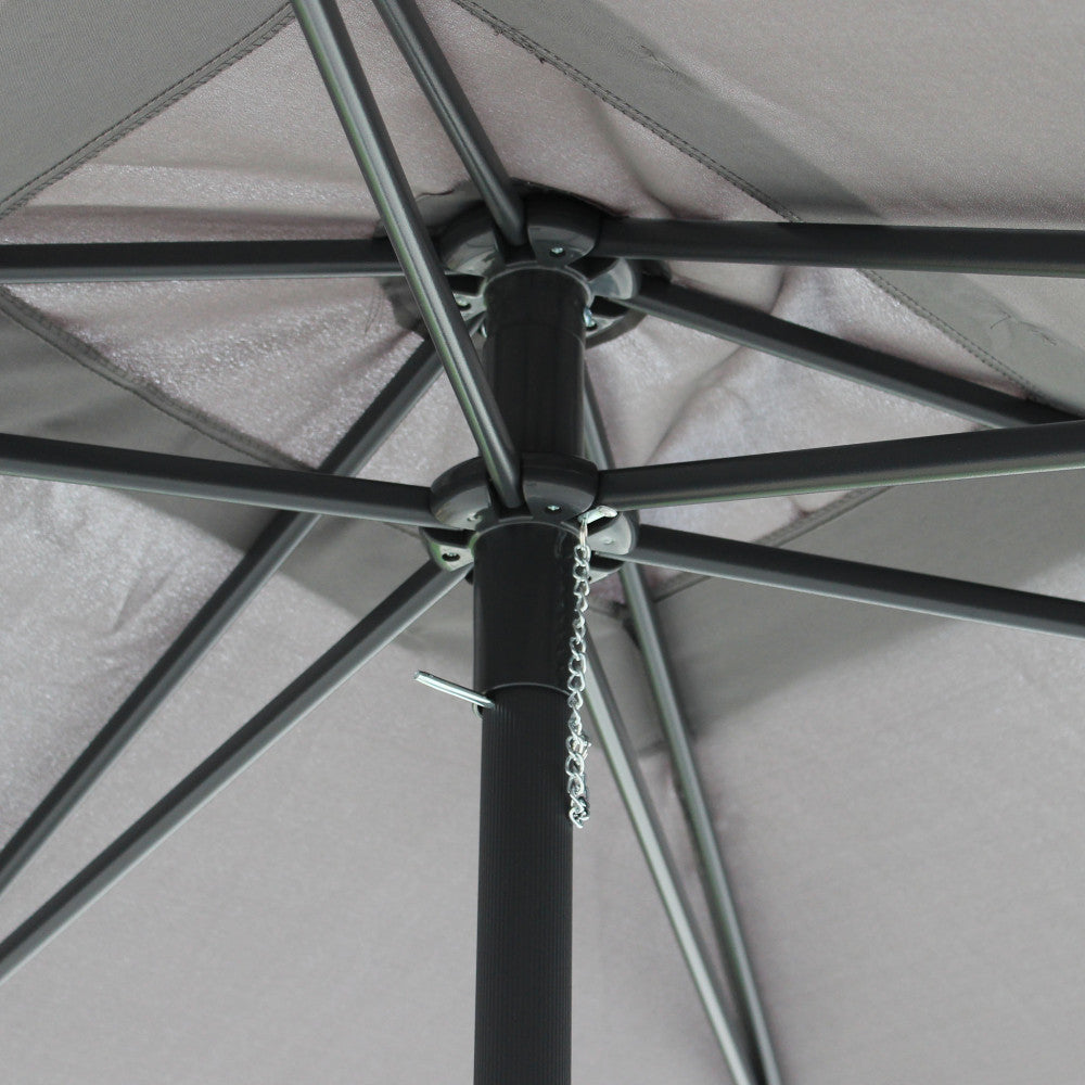 Ombrellone nice nero p/c 2 x 2 telo grigio