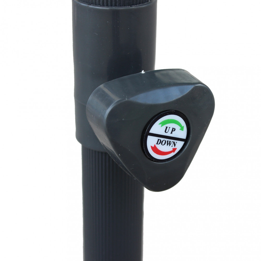 Ombrellone nice nero p/c 2 x 2 telo grigio