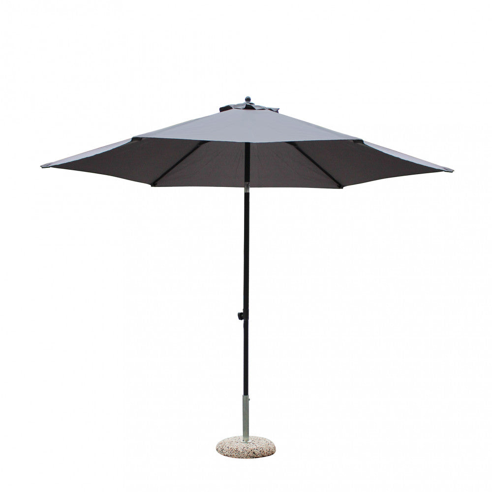 Ombrellone nice nero p/c ø 3 telo grigio
