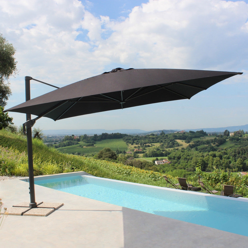 Ombrellone stephenson nero p/l 3 x 4 telo nero