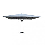 Ombrellone deneb nero p/c 4 x 4 telo grigio chiaro