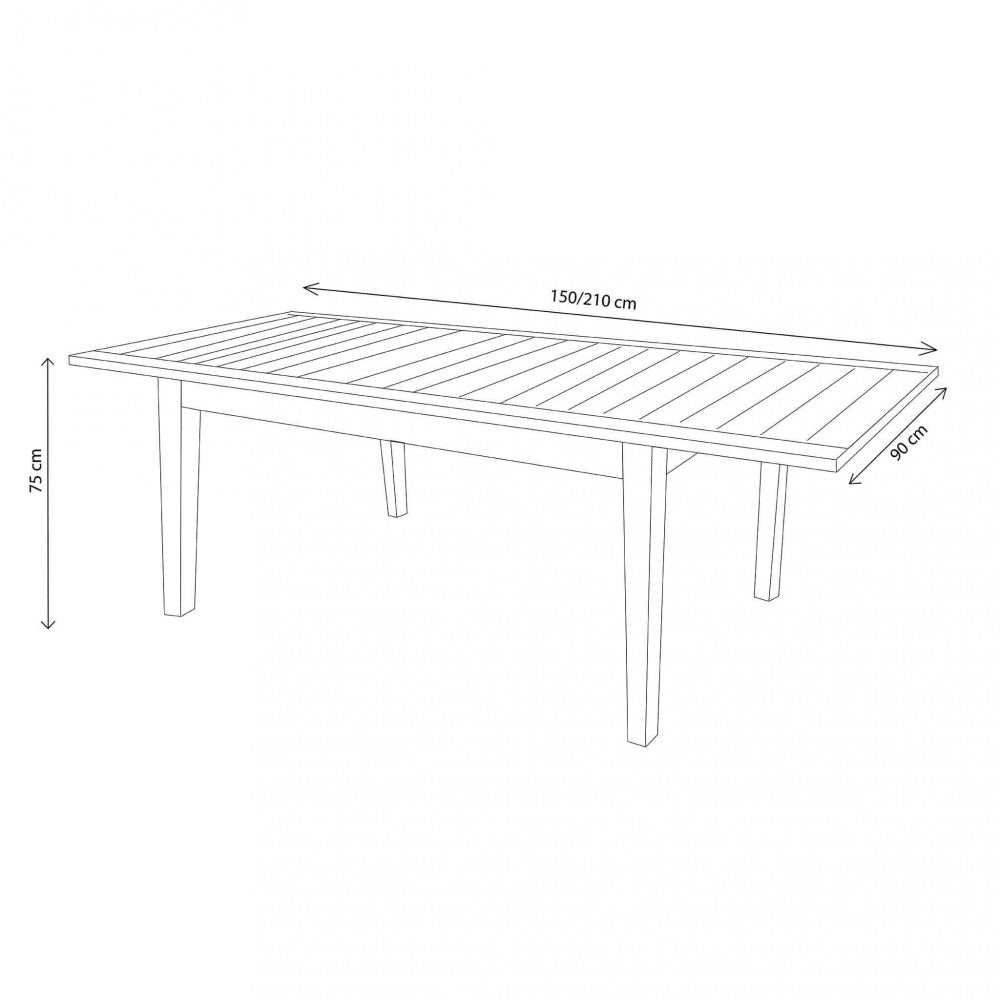 Tavolo ribot 150/210 x 90