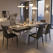 Tavolo allungabile darren antracite effetto legno 160/240 x 90