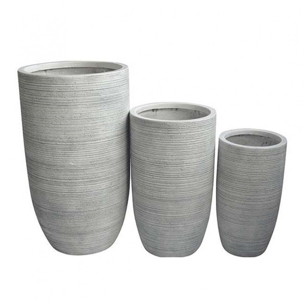 Set of 3 purple vases