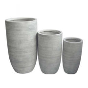 Set of 3 purple vases