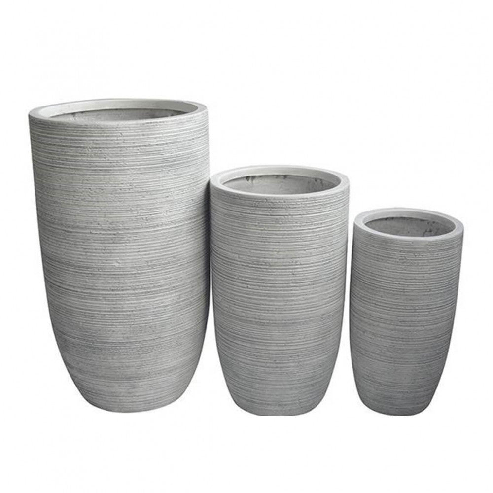 Set of 3 purple vases