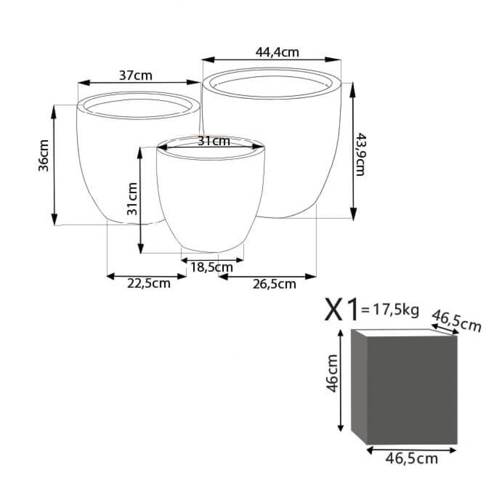 Set di 3 vasi calla 2