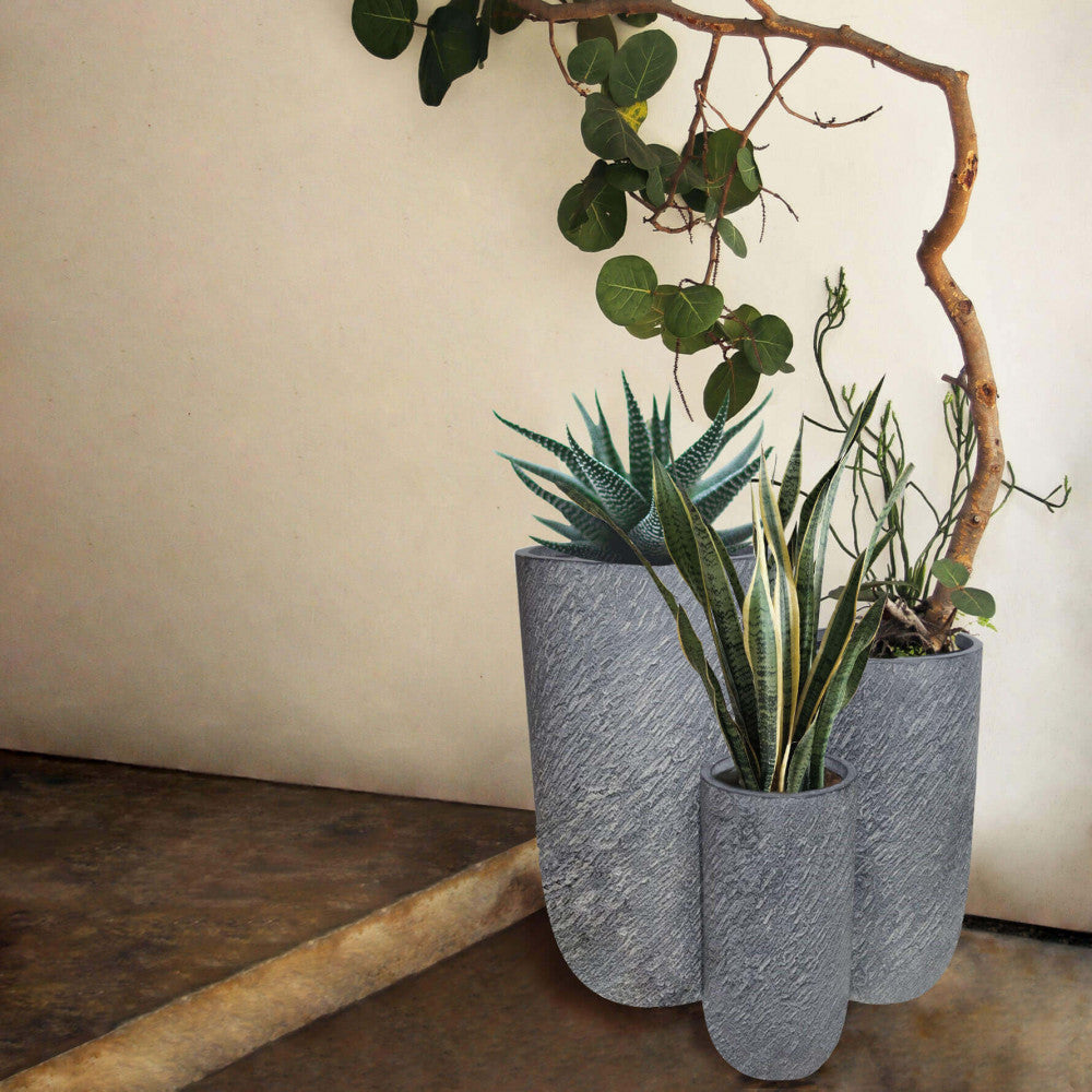 Set di 3 vasi tiglio