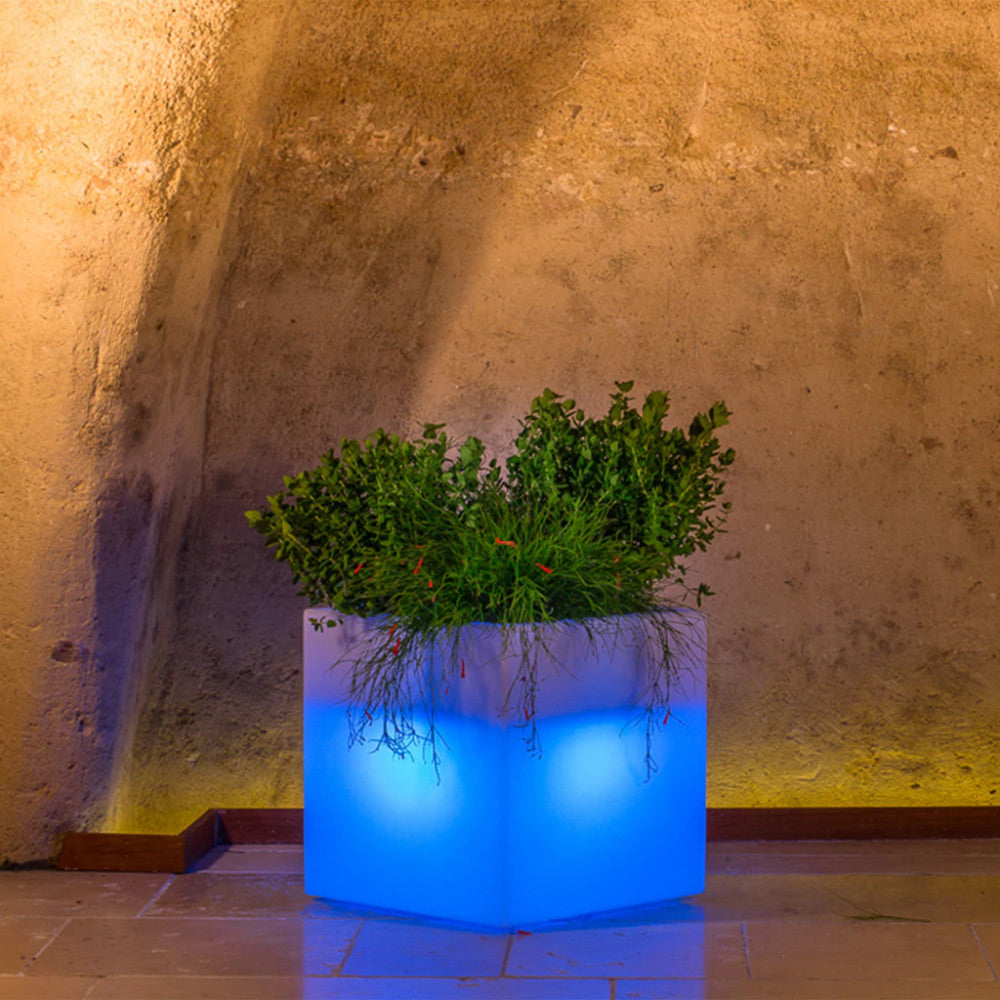 Vaso luminoso octans 40 h con led multicolor e batteria solare