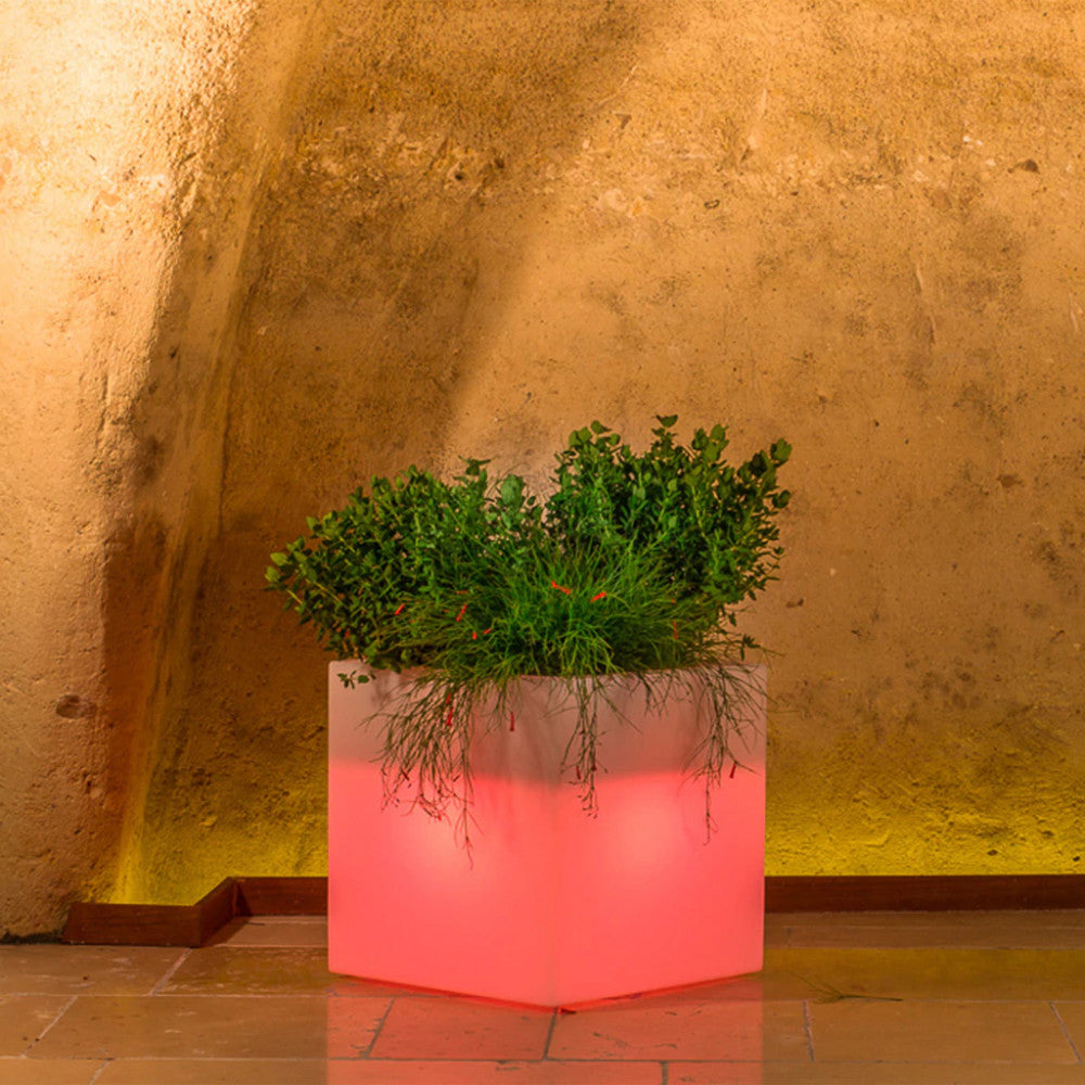 Vaso luminoso octans 40 h con led multicolor e batteria solare