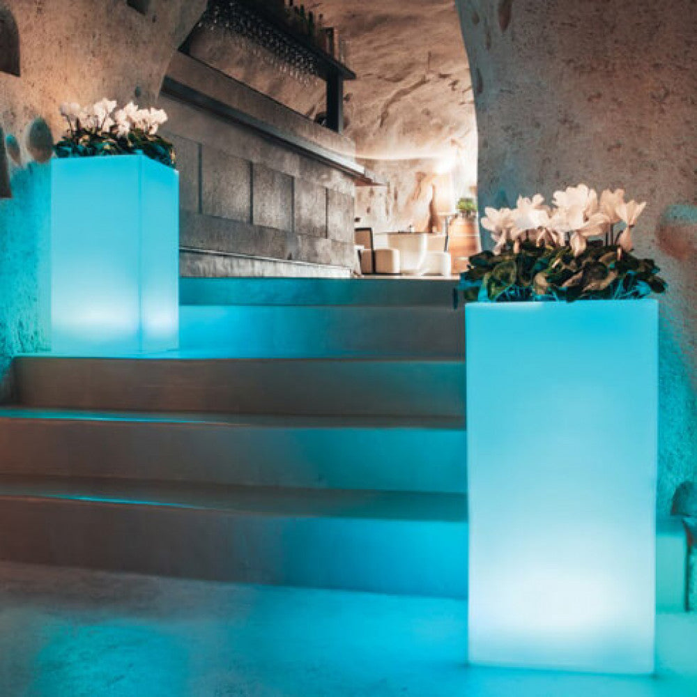 Vaso luminoso octans 80 h con led multicolor e batteria solare