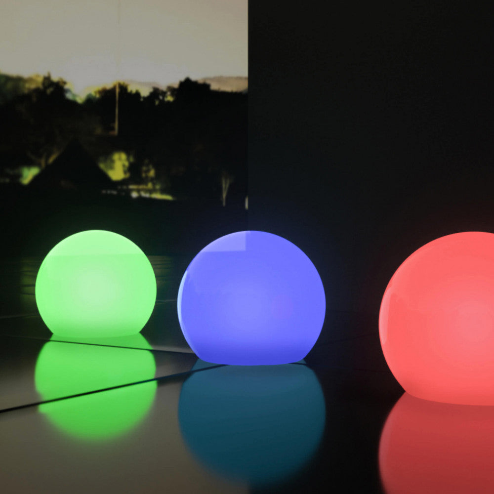 Sfera luminosa gemini ø 50 con led multicolor e batteria solare