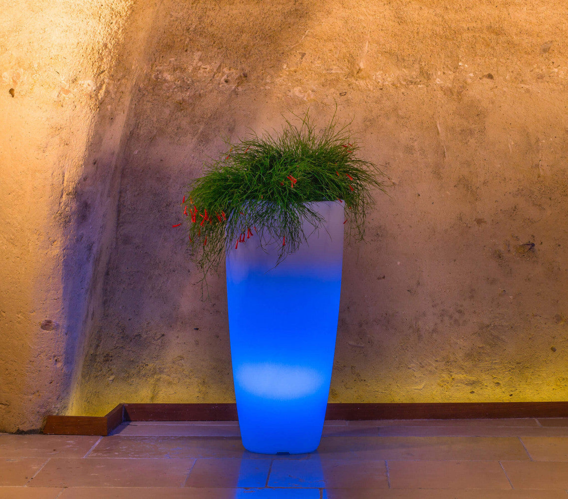 Vaso luminoso hydra 70 h con led multicolor e batteria solare